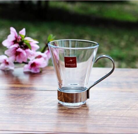 不銹鋼把手超耐摔玻璃杯