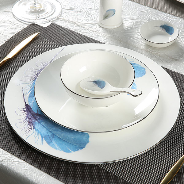 藍(lán)羽骨瓷擺臺餐具