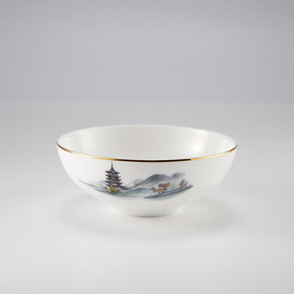 碧水云天骨瓷擺臺(tái)餐具