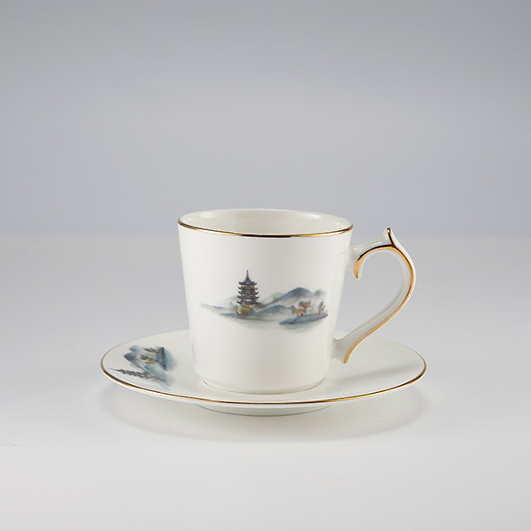 碧水云天骨瓷擺臺(tái)餐具