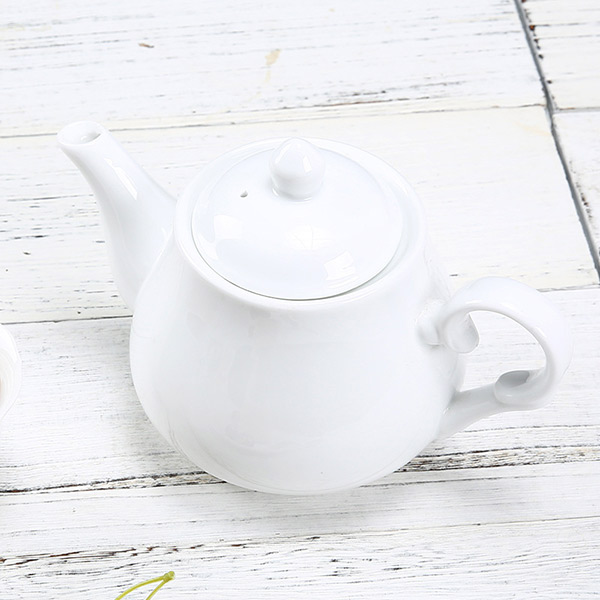 英式白釉茶壺