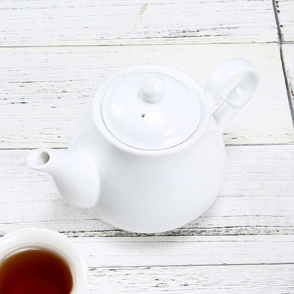 英式白釉茶壺
