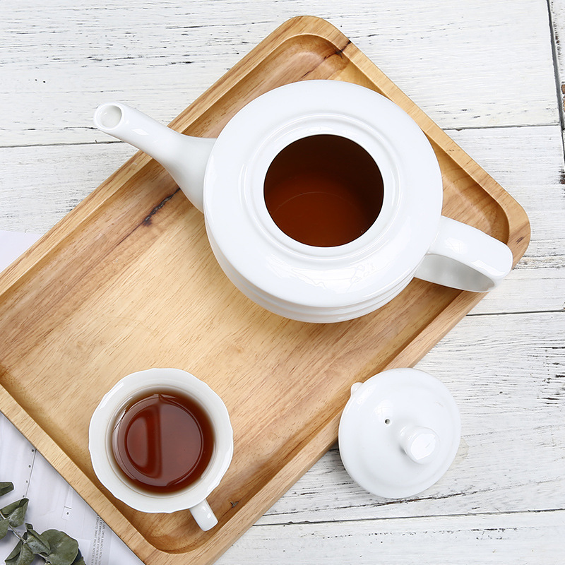 純白現(xiàn)代紋茶壺