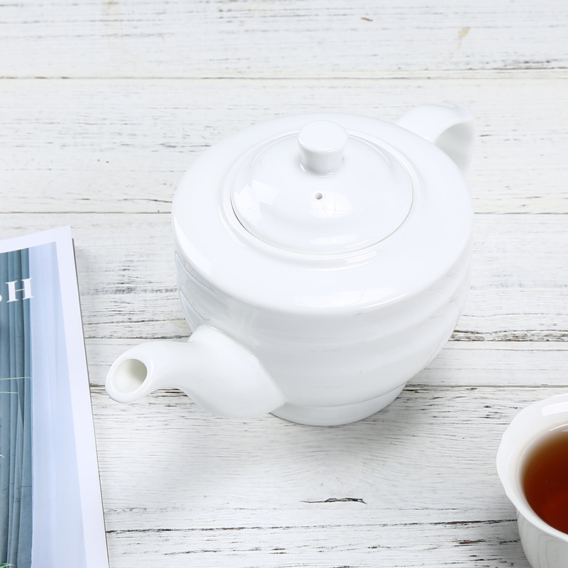 純白現(xiàn)代紋茶壺