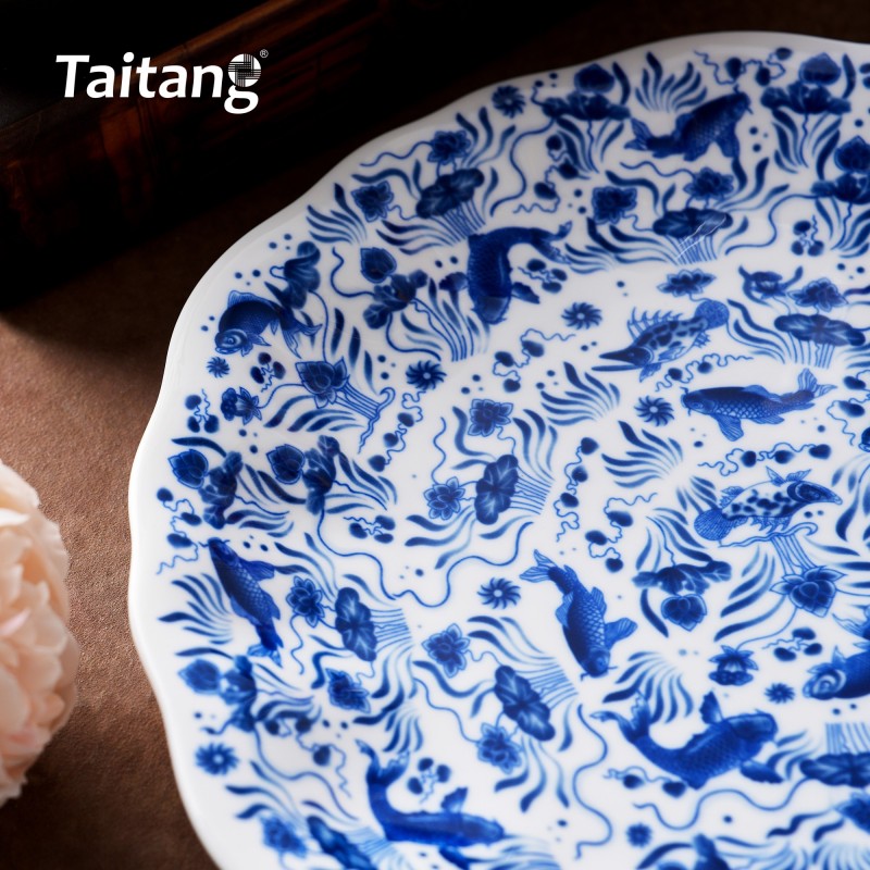 青花魚(yú)趣圓盤(pán)